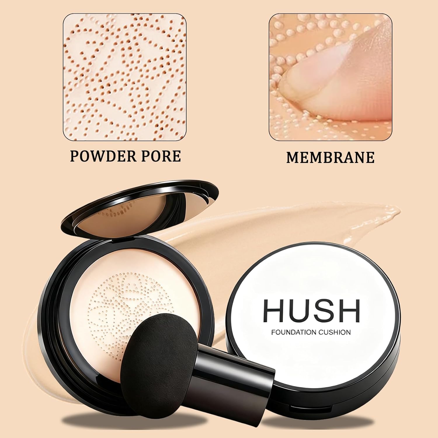 Foundation for Older Women | Warm - Perfect for Light/Medium Complexions | Mushroom Head Air Cushion CC Cream - BB Cream Foundation for Mature Skin | Makeup Concealer Long Lasting Full Coverage