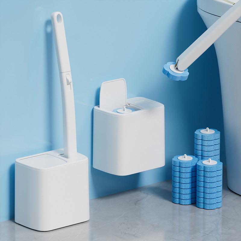 Disposable Toilet Brush Set -with Built-In Cleaner & 24Refills